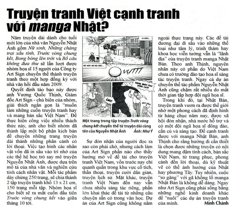 Báo Đất Việt – Truyện tranh Việt giành thị phần với 'truyện ngoại'