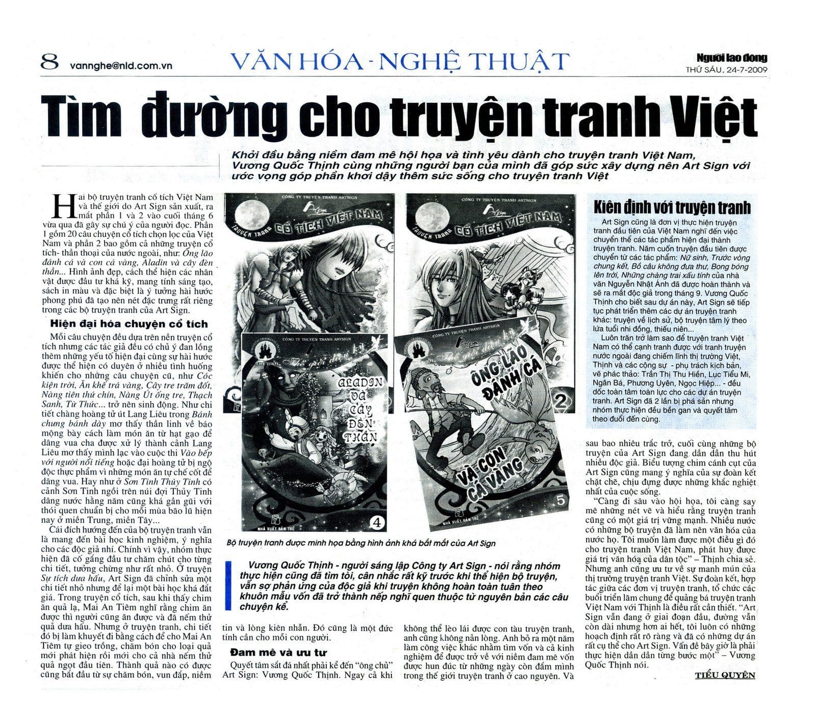 Người Lao Động – Tìm đường cho truyện tranh Việt