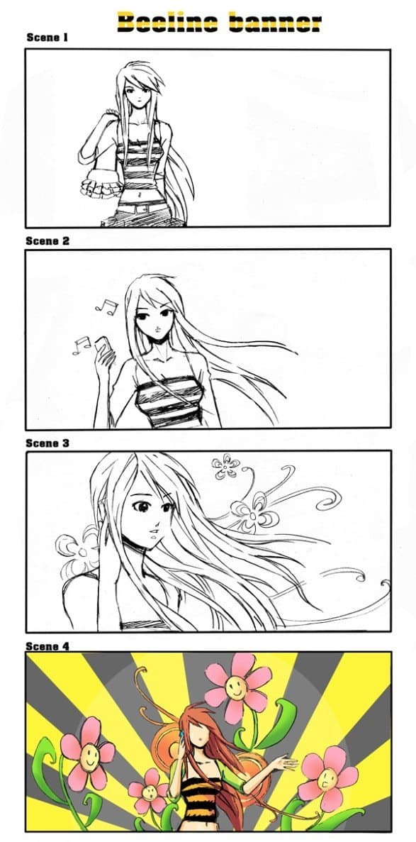 Thế Giới Truyện Tranh – storyboard beeline 1