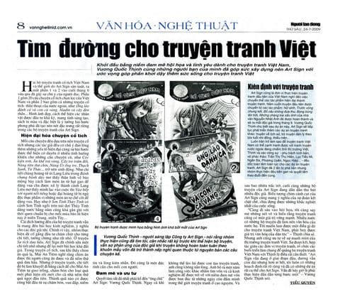 Người Lao Động – Tìm đường cho truyện tranh Việt
